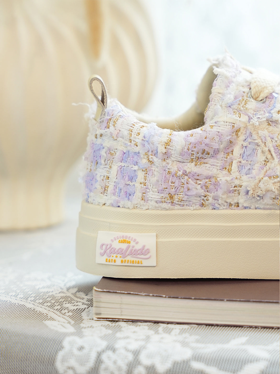 KAALIXTO | Star Pattern Low Top Canvas Sneakers-Purple - PSYLOS 1, KAALIXTO | Star Pattern Low Top Canvas Sneakers-Purple, Chunky Sneakers, KAALIXTO•JAPAN, PSYLOS 1